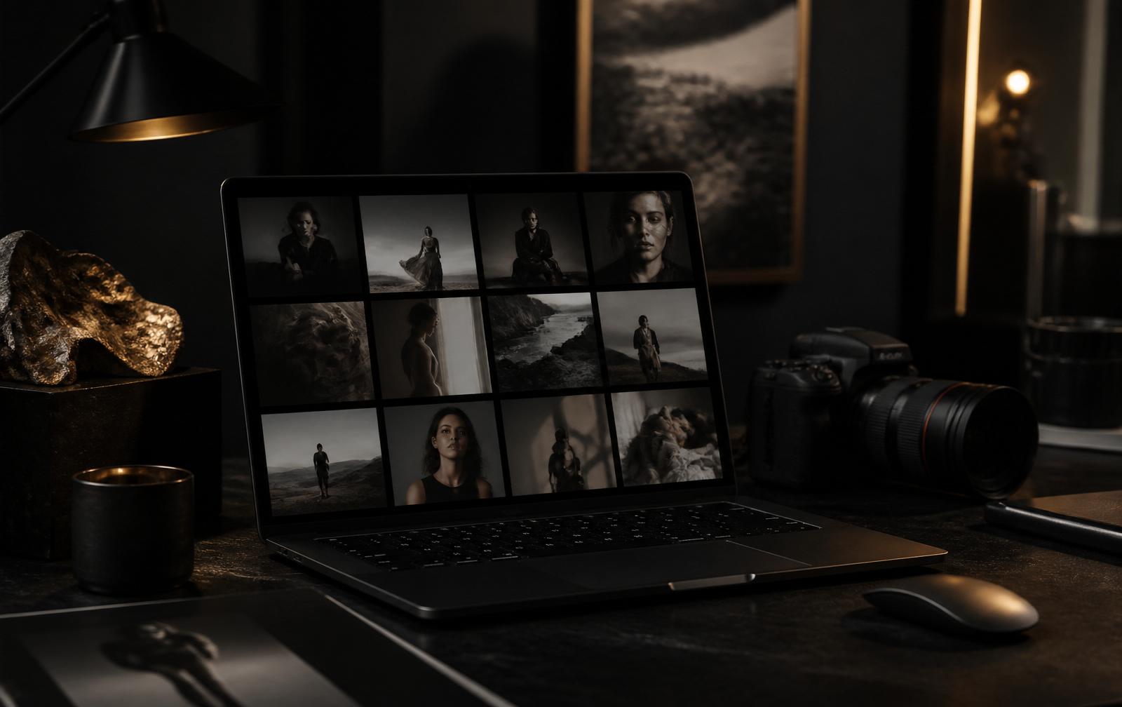 FrameOS studio backend on a photographer's laptop